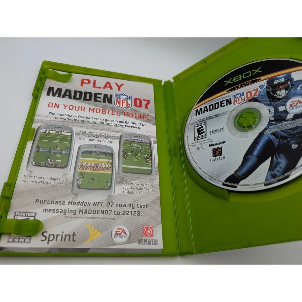 Madden NFL 07 (Microsoft Xbox, 2006) Complete W/ Insert Excellent Condition